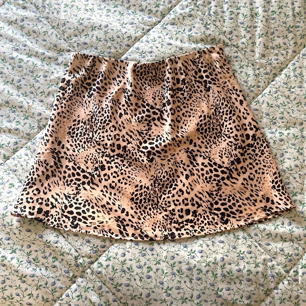 Princess Polly Cheetah Print Skirt Silk Skirt